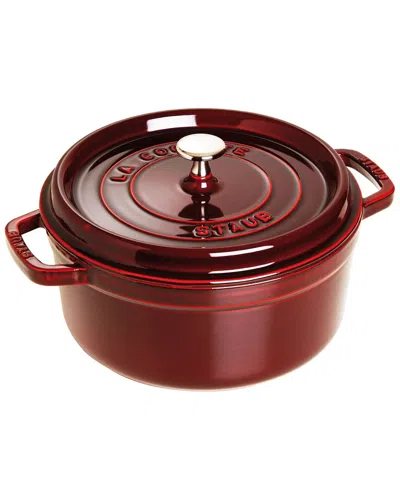 Staub 4-quart Round Enameled Cast Iron Cocotte In Red