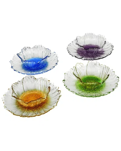Alice Pazkus Set Of 4 Dessert Bowls In Multi