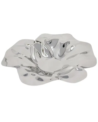 Alice Pazkus Stainless Steel Crumpled Bowl In Silver