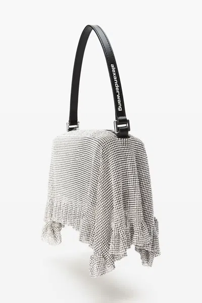 Alexander Wang Divina Pochette Crystal Mesh In White