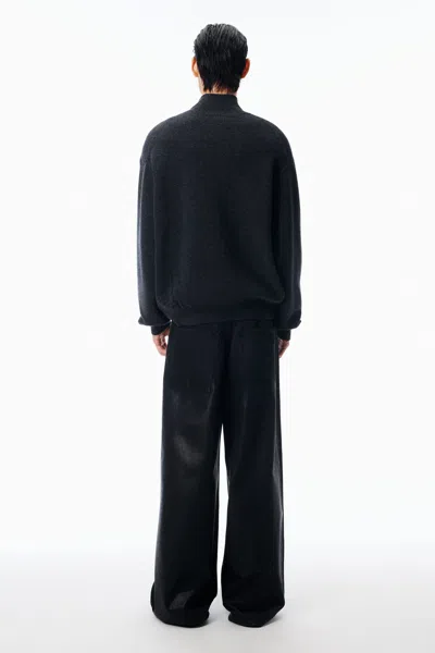 Alexander Wang Turtleneck Henley In Gray