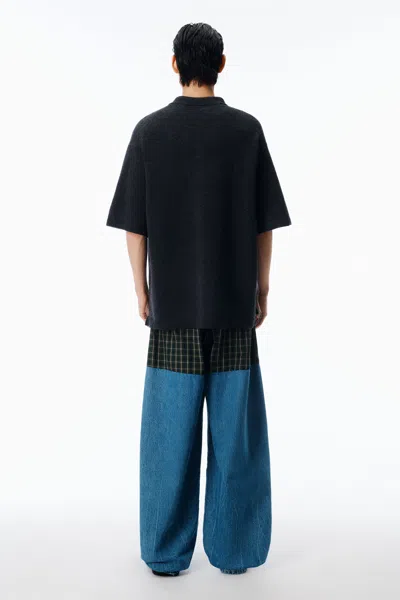 Alexander Wang Wool Polo Shirt In Gray