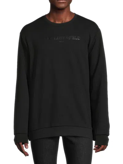 Karl Lagerfeld Men's Logo Sweatshirt In Black