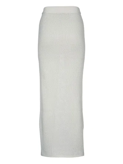 Tommy Jeans Gonna Knitted Skirt In White