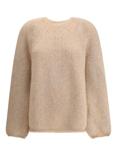 Forte Forte Perforated Rib-knit Pattern Sweater In Neutral