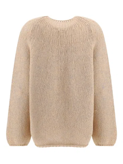 Forte Forte Perforated Rib-knit Pattern Sweater In Neutral