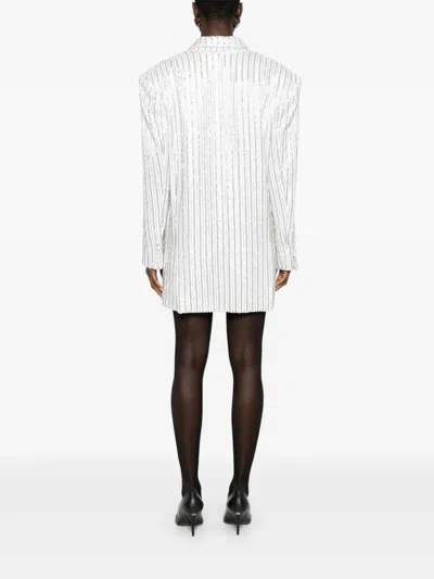 Redemption Sequinned Flower-appliqué Jacket In White