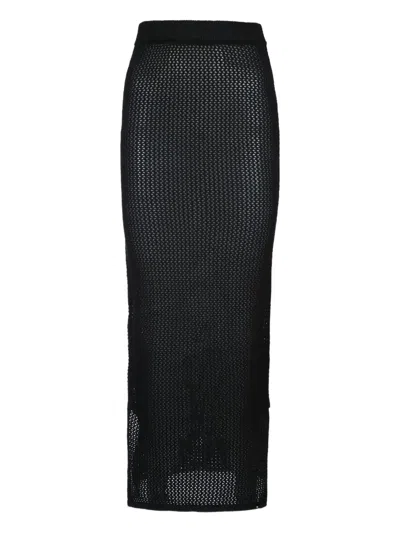 Tommy Jeans Knitted Gonna Skirt In Black