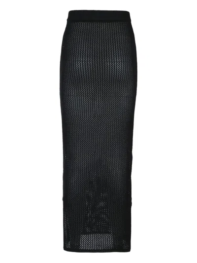 Tommy Jeans Knitted Gonna Skirt In Black