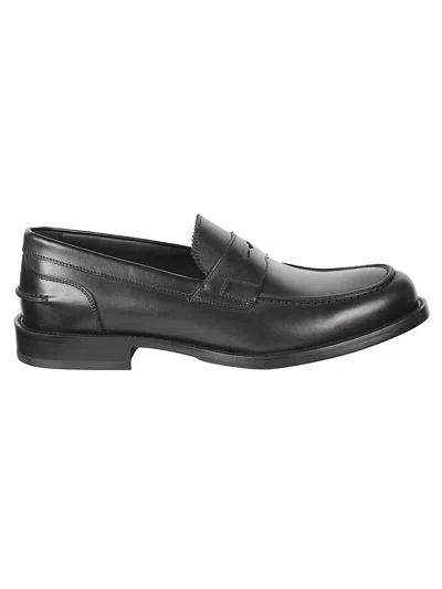 Baldinini Leather Loafers In Black