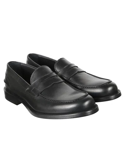 Baldinini Leather Loafers In Black