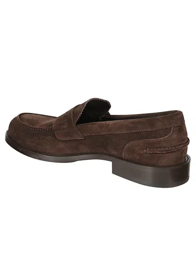Baldinini Suede Loafers In Brown