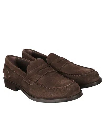 Baldinini Suede Loafers In Brown