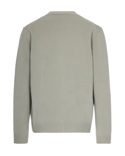 Maison Kitsuné Fox Motif Buttoned Cardigan In Gray