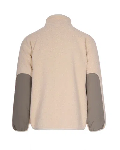 Maison Kitsuné Casual Fleece Zipped Jacket Clothing In Neutral