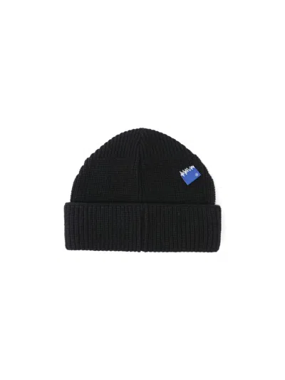 Ader Error Significant Trs Wool Blend Beanie In Black
