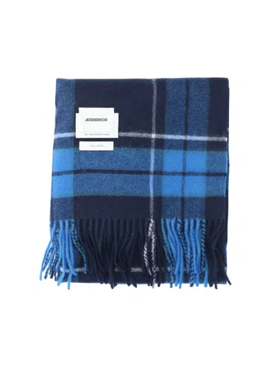 Ader Error Faylen Muffler Wool Scarf In Blue