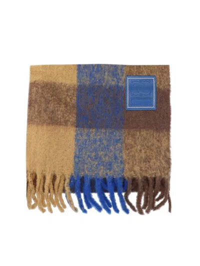 Ader Error Faylen Muffler Wool Blend Scarf In Brown