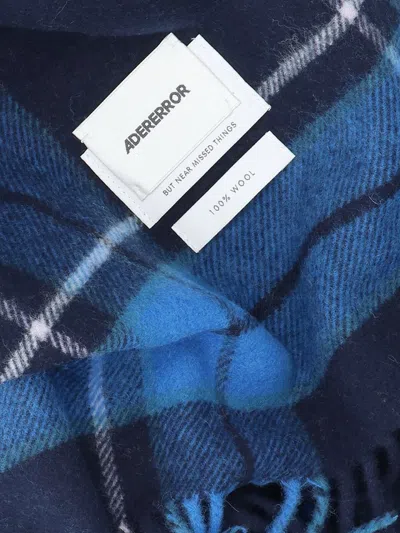 Ader Error Faylen Muffler Wool Scarf In Blue
