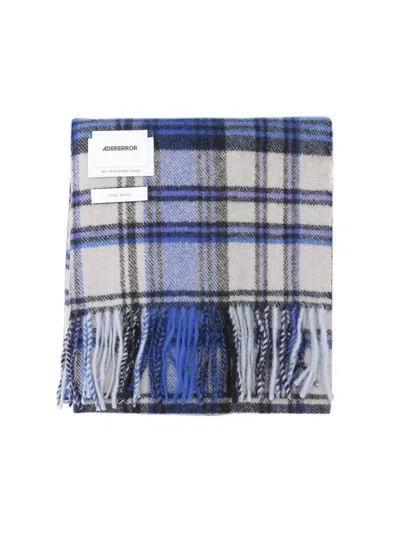 Ader Error Faylen Muffler Wool Scarf In Blue