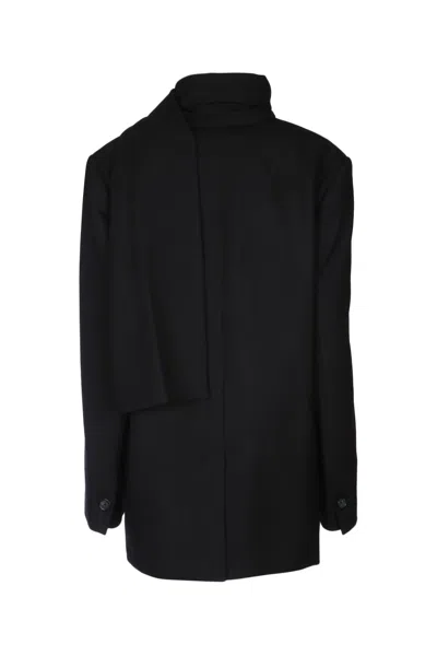 Totême Stylish Jacket With Front Pocket And Notched Lapel In Blue