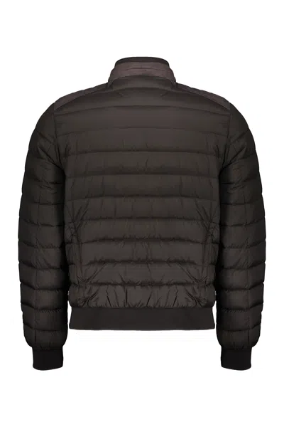 Moorer Quilted Bomber Jacket In Brown
