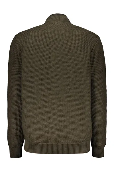 Moorer Dominic-hn Chest-pocket Button-up Cardigan In Green