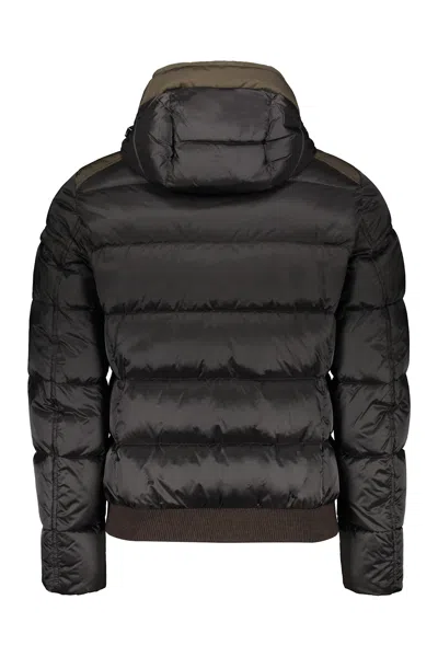 Moorer Hooded-neck Padded Collar In Green