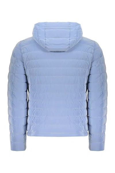 Moorer Lightweight Down Jacket With Hood In Blue