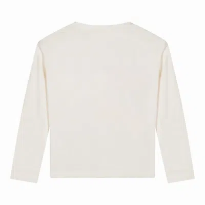 Billieblush Ivory Cotton Sweatshirt In White
