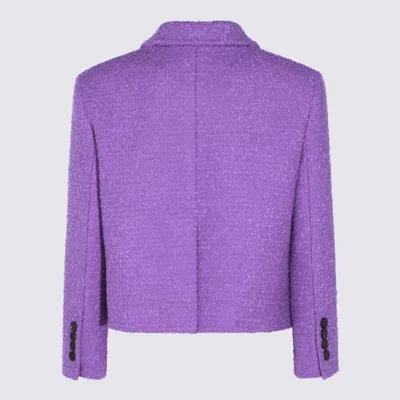 Gucci Purple Cotton Casual Jacket In Purple