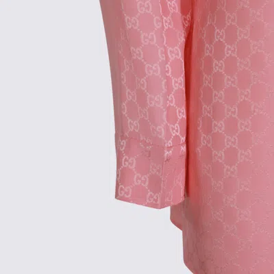Gucci Pink Silk Shirt In Pink