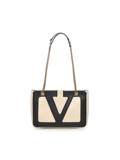 Valentino Butter White Viva Superstar Small Shopping Bag In Multi