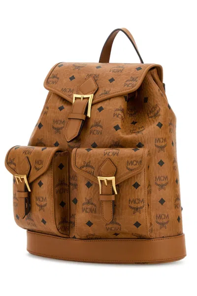 Mcm Straps Detail Hardware Pockets Handle In Brown