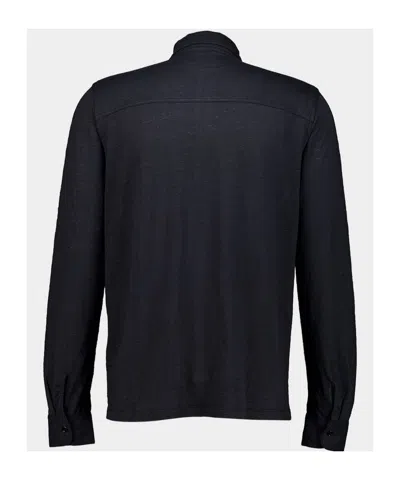 Majestic Stretch-linen Shirt In Black