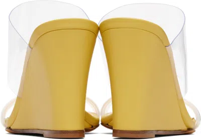 Maryam Nassir Zadeh Ssense Exclusive Yellow Olympia Wedge Heeled Sandals In Multi