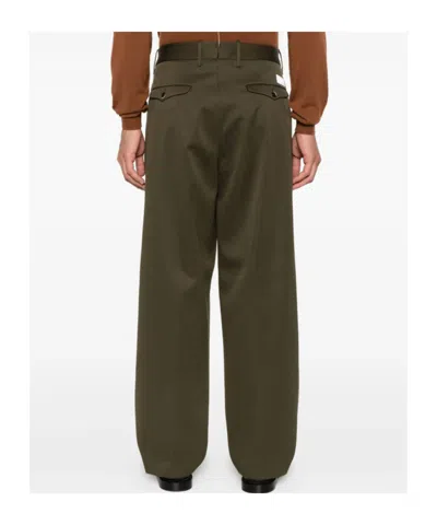 Nine In The Morning Wide-leg Trousers In Green