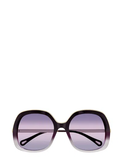 Chloé Eyewear Square-frame Sunglasses In Purple