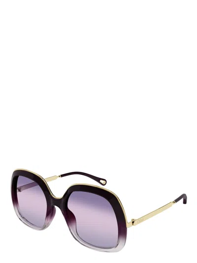 Chloé Eyewear Square-frame Sunglasses In Purple