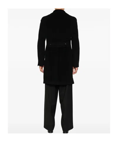 Tagliatore Double-breasted Coat In Black