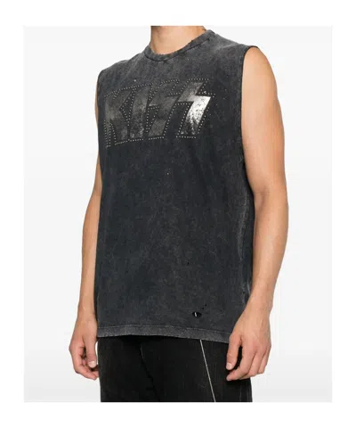 Dsquared2 X Kiss Studded Tank Top In Gray