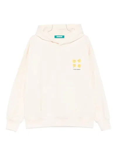 Barrow Graphic Hooded Sweatshirt In Neutral