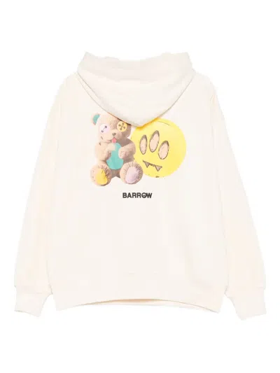 Barrow Graphic Hooded Sweatshirt In Neutral