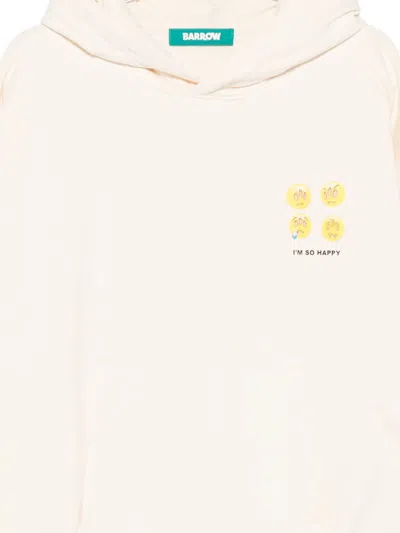 Barrow Graphic Hooded Sweatshirt In Neutral