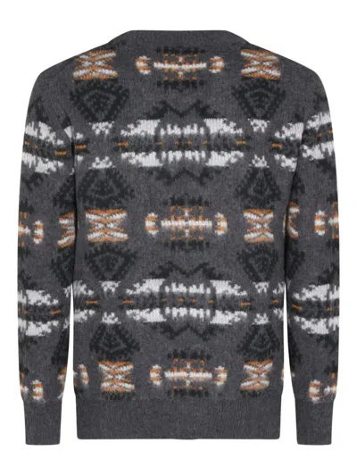 Altea Patterned Button Cardigan In Gray