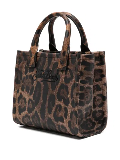 Mc2 Saint Barth Leopard Print Top Handle Tote Bag In Animal Print
