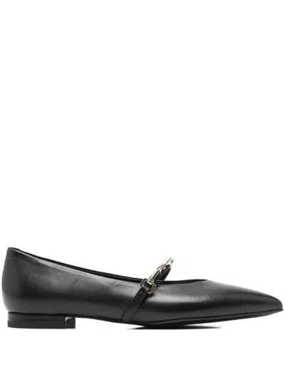 Sergio Levantesi Virna56 Studded Strap Ballet Flats In Black