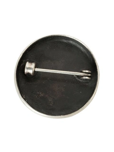 Shop Werkstatt:münchen Hammered Round Pin In Metallic