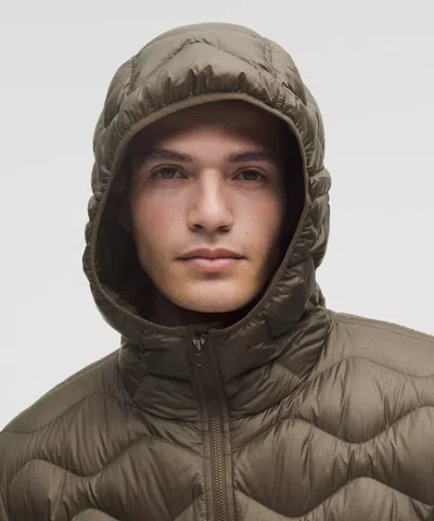 Lululemon Featherweight 900-down-fill Quilted Hooded Jacket In Green