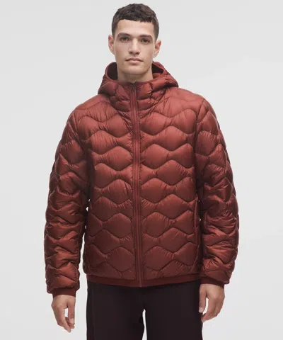 Lululemon Featherweight 900-down-fill Quilted Hooded Jacket In Brown